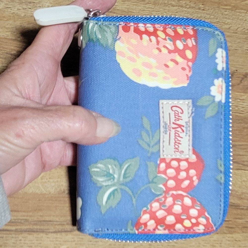 Cath Kidston Blue and Red Strawberry Wallet